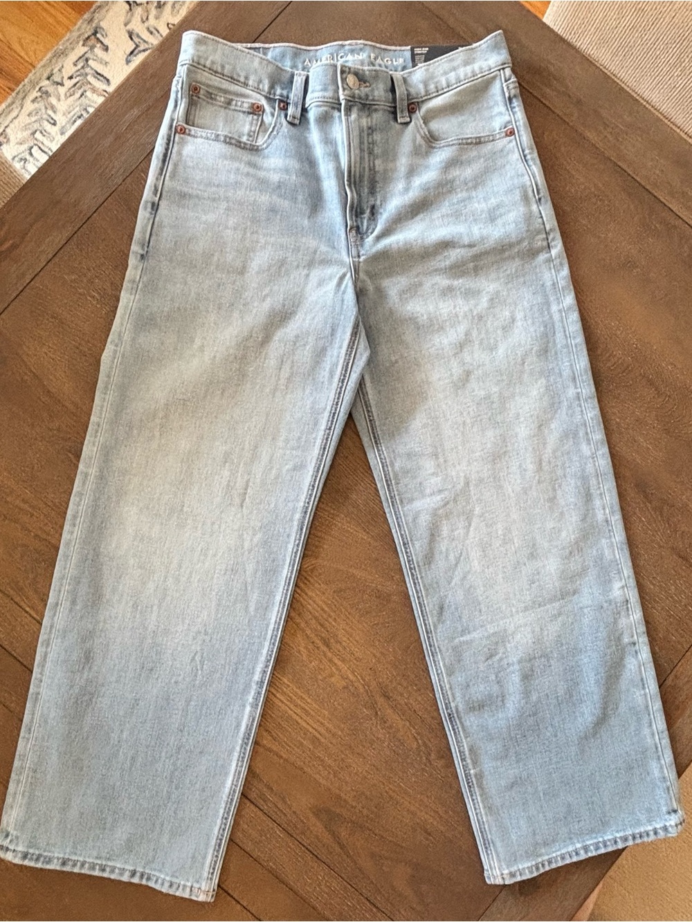 American Eagle Outfitters Stovepipe Light Blue Straight Jeans